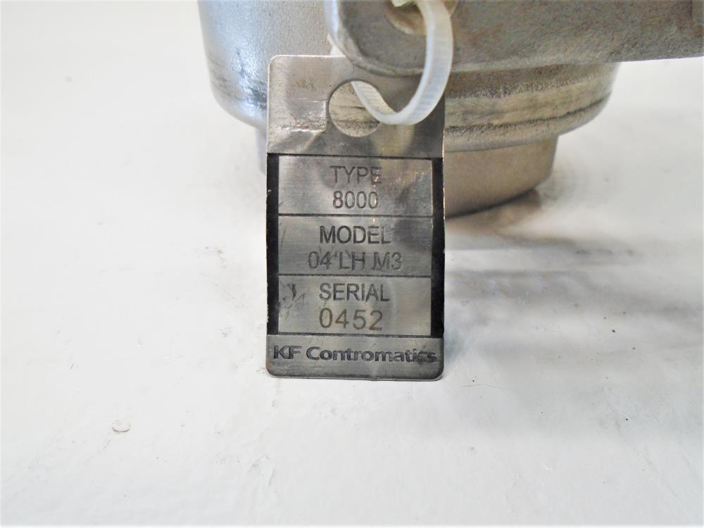 KF Contromatics 1-1/2" NPT CF8M Ball Valve, Type 8000, Model 04 LH M3